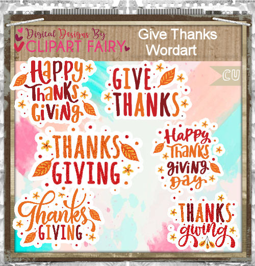 Give Thanks stickers
